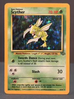 Scyther 10/64 Unlimited Holo Rare - Pokemon Jungle Set LP - Image 1