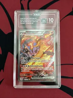 2025 Pokemon Team Rocket's Moltres Destined Rivals Stamp 229/182 TAG GEM MINT 10 - Image 1