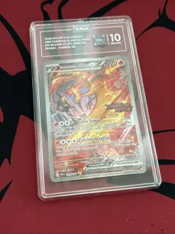 2025 Pokemon Team Rocket's Moltres Destined Rivals Stamp 229/182 TAG GEM MINT 10 - Image 2