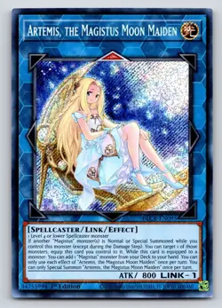 2020 Yu-Gi-Oh! TCG Artemis, the Magistus Moon Maiden 1st Edition Holo - Image 1