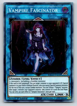 2020 Yu-Gi-Oh! TCG Vampire Fascinator 1st Edition Holo - Image 1