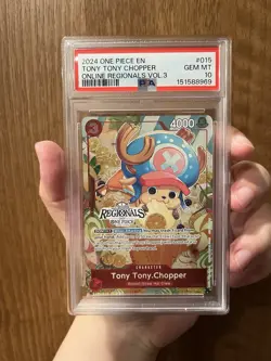 Tony Tony Chopper OP01-015 ENGLISH Online Regionals One Piece TCG PSA 10 - Image 1