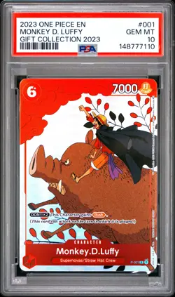 Monkey D. Luffy PSA10 2023 One Piece Gift Collection 2023 #001 - Image 1