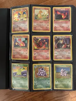 Pokemon Card Binder Collection with Rare First Edition Cards (Good Condition) - Image 1