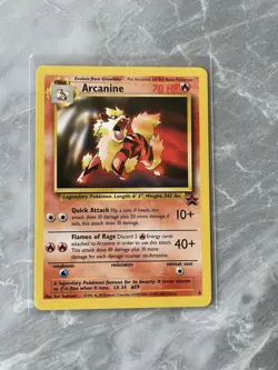 Arcanine 6 Black Star Promo WOTC Vintage Pokemon TCG Card 1999 League - Image 1