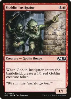 NM - Goblin Instigator [M19 - 142] Core Set 2019 - Image 1