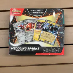 Pokemon TCG Meddling Sparks Premium Collection Box 12 Booster Packs - NEW SEALED - Image 1