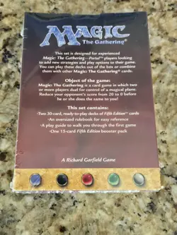 MTG "Fifth Edition" TCG for 2 Two Players SEALED (1 Booster pk in box) - Image 5