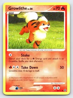 Growlithe 63/111 Common Rising Rivals Pokemon Lightly Played - Image 1