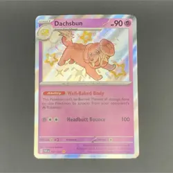Dachsbun 161/091 SV: Paldean Fates Holo Shiny Rare English Pokemon - Image 1