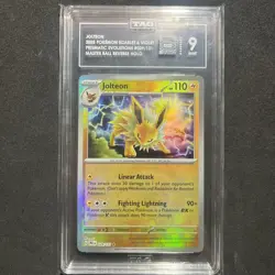 Pokemon Jolteon 029/131 Sv: Prismatic Evolutions Master Ball Rare holo TAG 9 - Image 1