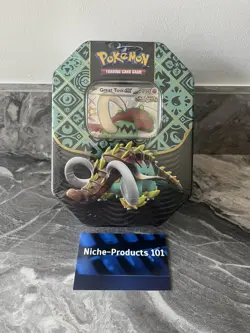 Pokemon TCG Paldean Fates Great Tusk EX Tin 4 Booster Packs NEW & SEALED - Image 1