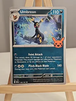 Pokemon TCG Umbreon Obsidian Flames 130/197 Regular Uncommon Trick Or Trade - Image 1