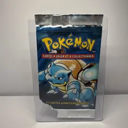 FRENCH Pokemon Base Set 1st Edition Booster Pack Blastoise Art Open Pack - Image 1