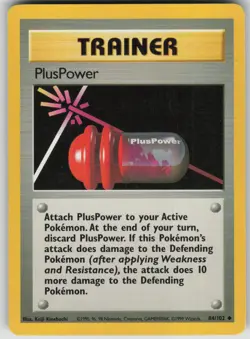 Pokemon TCG PlusPower Uncommon Base Set 084/102 - Image 1