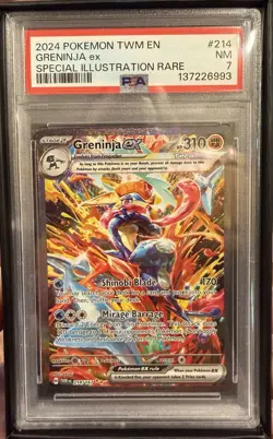 🔥 GRENINJA EX 214/167 TWILIGHT MASQUERADE SIR PSA 7 Pokemon 214 #214 - Image 1