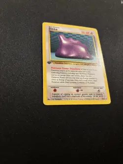 1999 Pokemon Ditto 18/62 1st Edition Fossil WOTC Holo Rare Vintage Card - Image 3