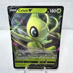 Celebi V 001/202 Sword & Shield Base Ultra Rare Pokemon TCG Card NM - Image 1