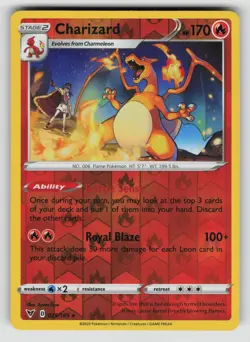 Charizard 025/185 Rare Vivid Voltage Pokemon Reverse Holo NM - Image 1