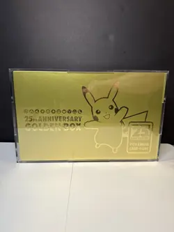 Pokemon 25th Anniversary Golden Box Japan Exclusive Sealed w/ acrylic case - Image 1