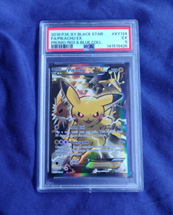 2016 - BLACK STAR PROMO - FULL ART/PIKACHU EX - POKEMON XY - PSA 5 - Image 2