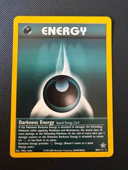 Vintage Pokemon TCG - Darkness Energy 104/111 - Neo Genesis - MP - Image 1