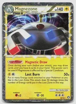 Magnezone 96/102 HGSS Triumphant Holo Pokemon MP - Image 1