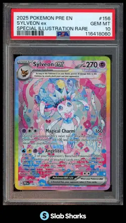 2025 POKEMON PRE EN #156/131 SYLVEON EX SPECIAL ILLUSTRATION RARE PSA 10 - Image 1