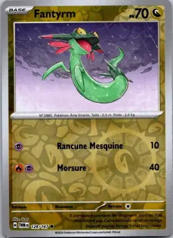 Carte Pokemon Fantyrm 128/167 Reverse - 2024 - Image 1
