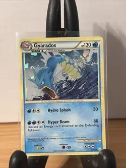 2010 Pokemon Gyarados HeartGold SoulSilver Cracked Ice Holo 4/123 (NEAR MINT) - Image 1