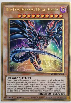 Carte Yu-Gi-Oh ! Red-Eyes Metal Dragon. MGED-EN009 - Image 1