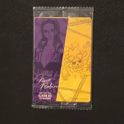 S0963 Nico Robin One piece Film Gold Wafer Card & Sticker Sealed Super Rare - Image 2