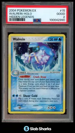 2004 POKEMON EX HIDDEN LEGENDS #15/101 WALREIN HOLO PSA 2 - Image 1