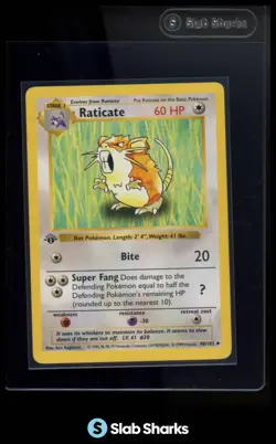 1999 POKEMON SET 1ST EDITION #40/102 RATICATE - Image 1