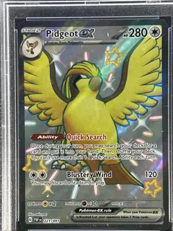2024 Pokemon EN-Paldean Fates ** PIDGEOT EX ** Shiny Ultra Rare #221 💎PSA 10💎 - Image 2
