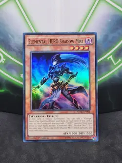 Yugioh Elemental Hero Shadow Mist SDHS-EN001 Super Rare 1st Edition NM - Image 1