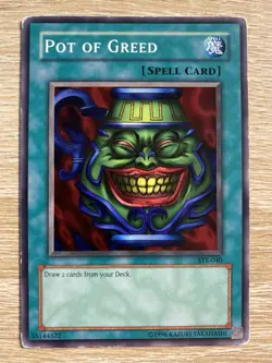 Yu-Gi-Oh! Pot of Greed SYE-040 - Unlimited - Common - Heavy Play - Image 1