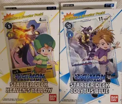 Sealed Digimon Card ST-2 Cocytus Blue, ST-3 Heaven's Yellow - Image 1