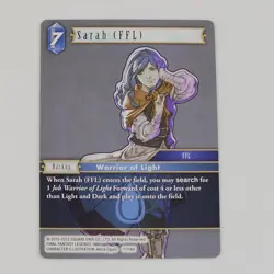Final Fantasy TCG Opus VII Sarah (FFL) 7-114H Hero Card FF LEGENDS NM+ 2012 - Image 1