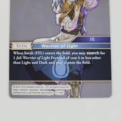 Final Fantasy TCG Opus VII Sarah (FFL) 7-114H Hero Card FF LEGENDS NM+ 2012 - Image 3