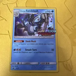 Alolan Sandslash SM18 Stamped Promo Sun & Moon Guardians Rising Pokemon Card NM - Image 1