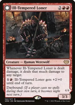 Ill-Tempered Loner // Howlpack Avenger - Innistrad: Crimson Vow | MTG Card - Image 1