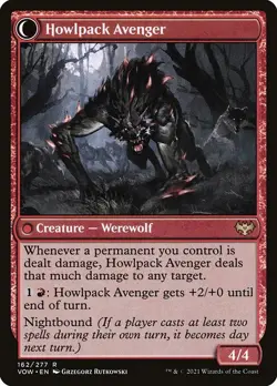 Ill-Tempered Loner // Howlpack Avenger - Innistrad: Crimson Vow | MTG Card - Image 2