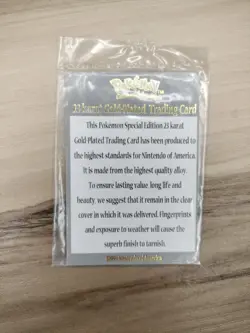 Burger King Pikachu 23k Gold Plated Card - Certificate Of Authenticity Only - Image 2