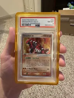 Pokemon Groudon EX PSA 8 Holo Crystal Guardians 2008 #93 - Image 1