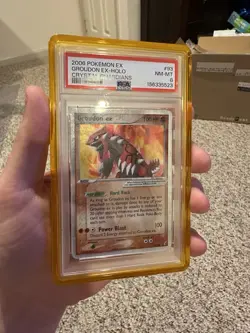 Pokemon Groudon EX PSA 8 Holo Crystal Guardians 2008 #93 - Image 2