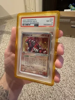 Pokemon Groudon EX PSA 8 Holo Crystal Guardians 2008 #93 - Image 3