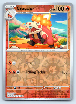 Pokemon Crocalor SV01: Scarlet & Violet Base Set SVI Reverse Holo 037/198 NM - Image 1