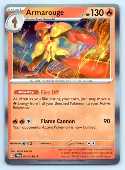 Pokemon Armarouge - SV01: Scarlet & Violet Base Set SVI Holo 041/198 NM - Image 1