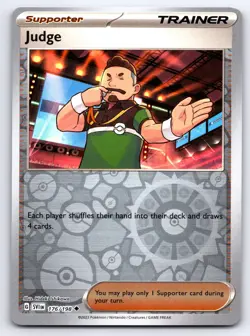 Pokemon SV01: Scarlet & Violet Base Set Judge Uncommon Reverse Holo 176/198 NM - Image 1